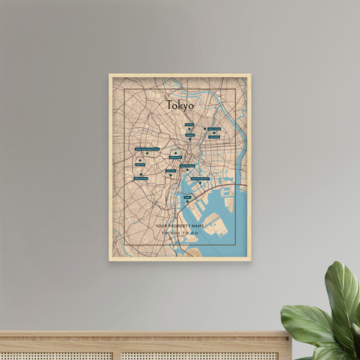 Tokyo Airbnb Tourist Poster in Road Trip - Street Map 8