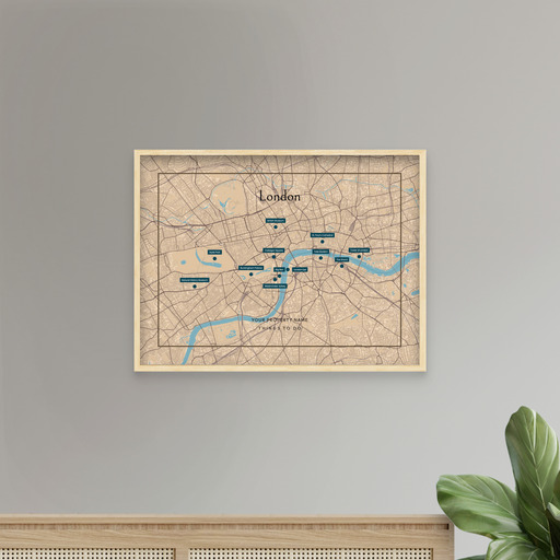 London Airbnb Tourist Poster in Road Trip - Street Map 7