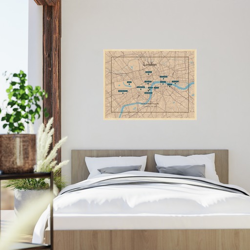 London Airbnb Tourist Poster in Road Trip - Street Map 9
