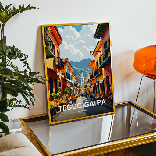 Tegucigalpa Travel Print - Vintage Travel Art Poster 9
