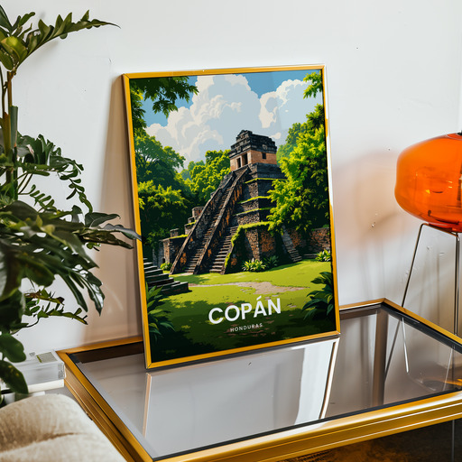 Copán Travel Print - Vintage Travel Art Poster 9