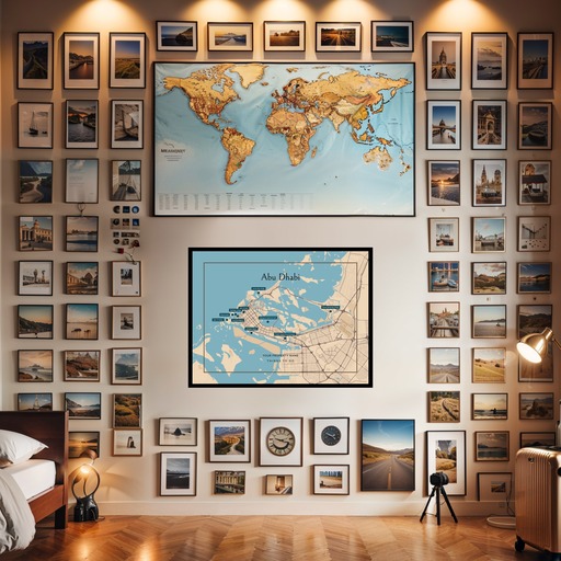 Abu Dhabi Airbnb Tourist Poster in Road Trip - Street Map 8