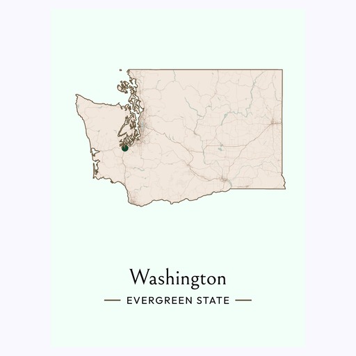 Washington State Poster - Boundary Map 6