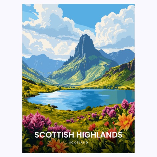 Scottish Highlands Travel Print - Vintage Travel Art Poster 6