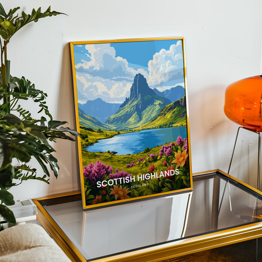 Scottish Highlands Travel Print - Vintage Travel Art Poster 9