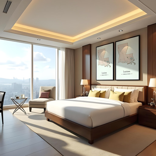 Louisiana State Poster - Boundary Map 9