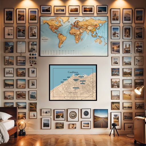 Casablanca Airbnb Tourist Poster in Road Trip - Street Map 8