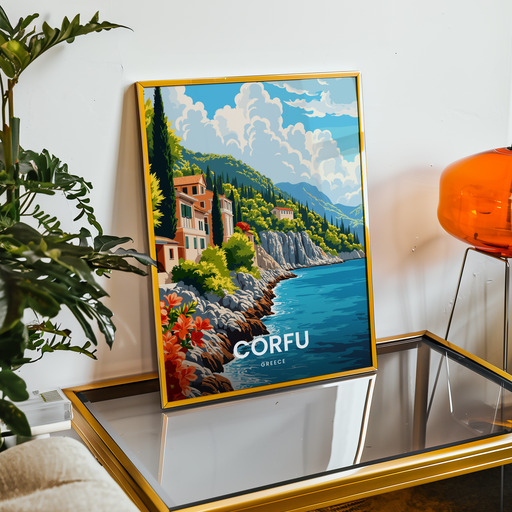 Corfu Travel Print - Vintage Travel Art Poster 8