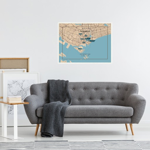 Singapore Airbnb Tourist Poster in Road Trip - Street Map 10