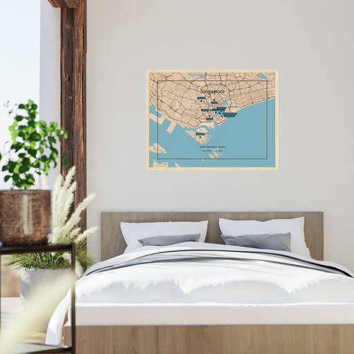 Singapore Airbnb Tourist Poster in Road Trip - Street Map 9