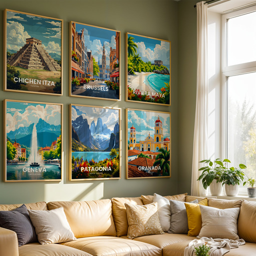【3点セット】Patagonia 店頭用ポスター(非売品) フォトアート Patagonia Travel Print - Vintage Travel Art Poster - Custom Design