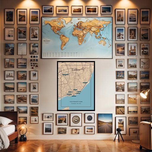 Lisbon Airbnb Tourist Poster in Road Trip - Street Map 9