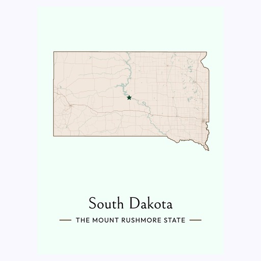 South Dakota State Poster - Boundary Map 6