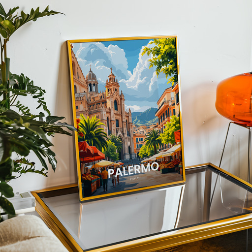 Palermo Travel Print - Vintage Travel Art Poster 9