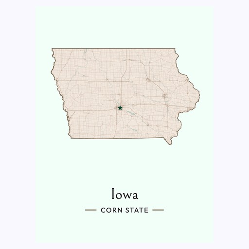 Iowa State Poster - Boundary Map 6