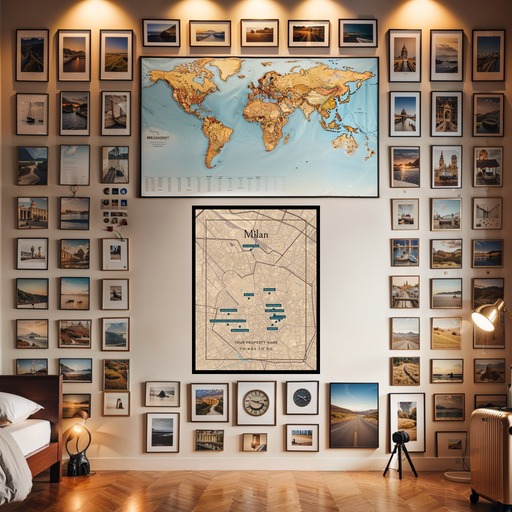 Milan Airbnb Tourist Poster in Road Trip - Street Map 9
