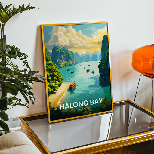 Halong Bay Travel Print - Vintage Travel Art Poster 9