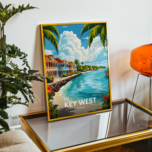 Key West Travel Print - Vintage Travel Art Poster 9