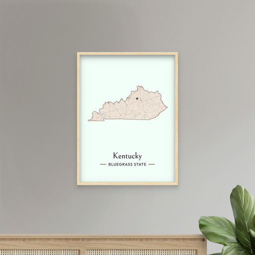 Kentucky State Poster - Boundary Map 7