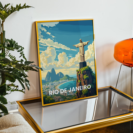 Rio de Janeiro Travel Print - Vintage Travel Art Poster 9