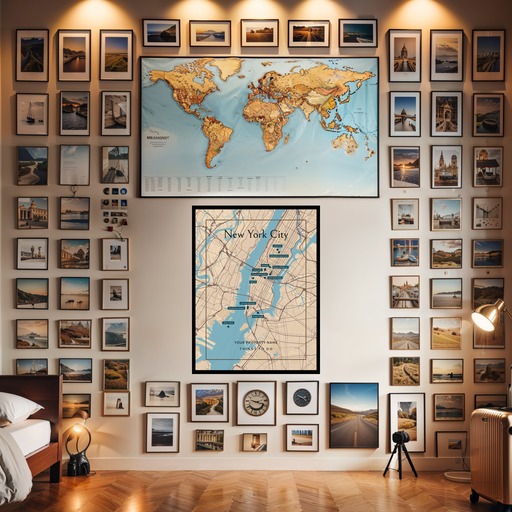 New York City Airbnb Tourist Poster in Road Trip - Street Map 9