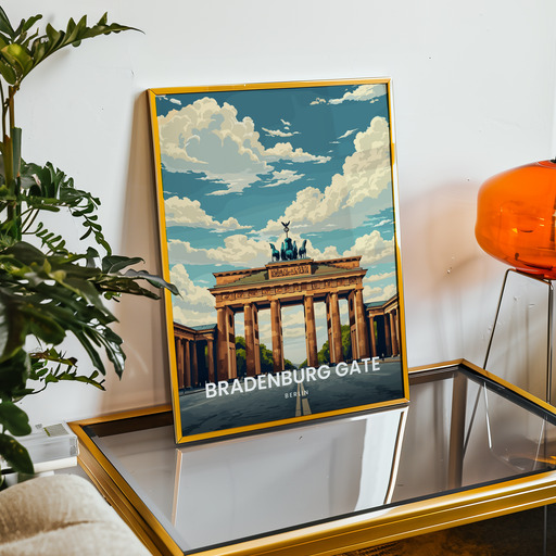 Bradenburg Gate Travel Print - Vintage Travel Art Poster 9
