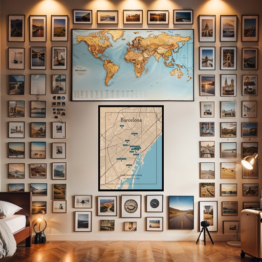 Barcelona Airbnb Tourist Poster in Road Trip - Street Map 9