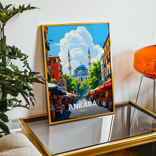 Ankara Travel Print - Vintage Travel Art Poster 9