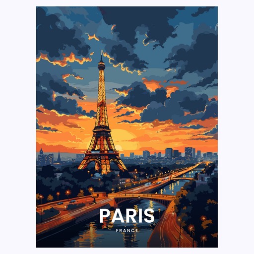 Paris Travel Print - Vintage Travel Art Poster 6