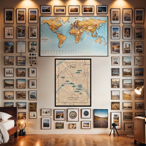 Paris Airbnb Tourist Poster in Road Trip - Street Map 9