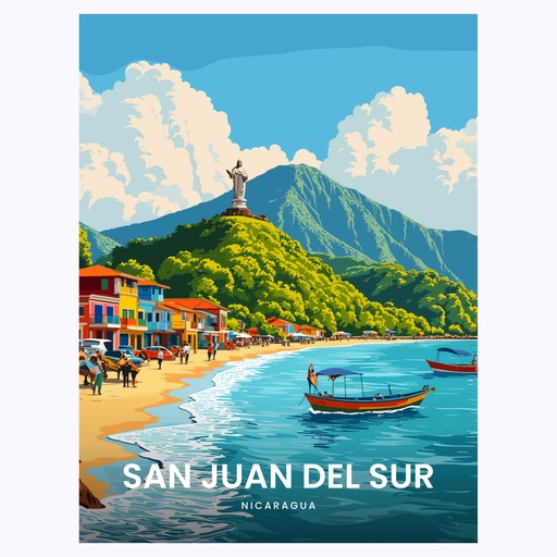 San Juan del Sur Travel Print - Vintage Travel Art Poster 6
