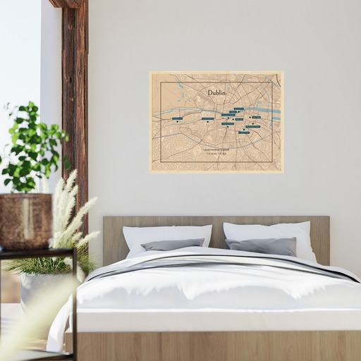 Dublin Airbnb Tourist Poster in Road Trip - Street Map 9