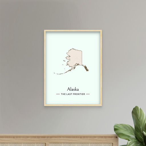 Alaska State Poster - Boundary Map 8