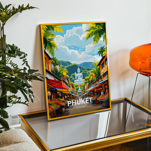 Phuket Travel Print - Vintage Travel Art Poster 9