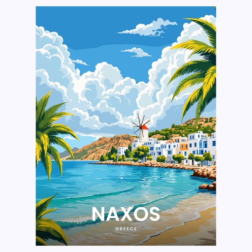 Naxos Travel Print - Vintage Travel Art Poster 6