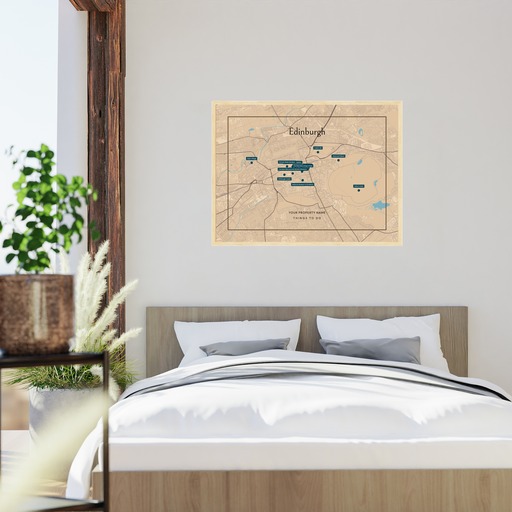 Edinburgh Airbnb Tourist Poster in Road Trip - Street Map 10