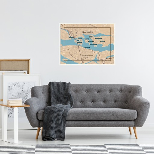 Stockholm Airbnb Tourist Poster in Road Trip - Street Map 11