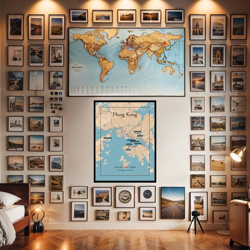Hong Kong Airbnb Tourist Poster in Road Trip - Street Map 8