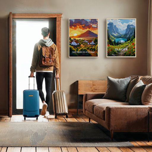 San Pedro de Atacama Travel Print - Vintage Travel Art Poster  11