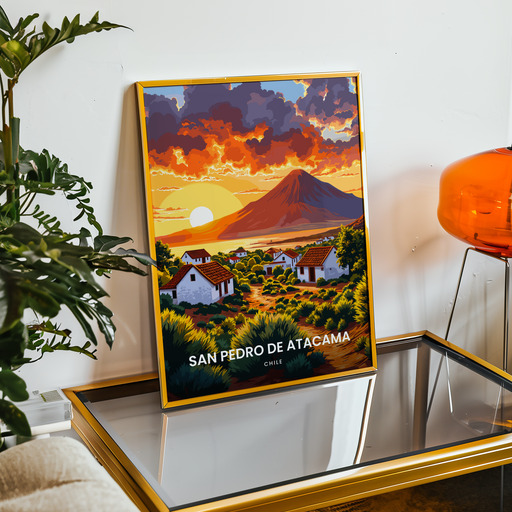 San Pedro de Atacama Travel Print - Vintage Travel Art Poster  9