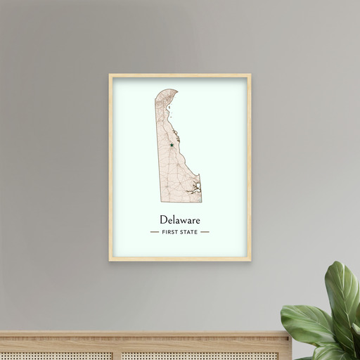 Delaware State Poster - Boundary Map 8