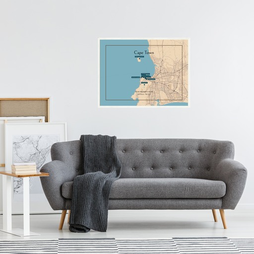 Cape Town Airbnb Tourist Poster in Road Trip - Street Map 10