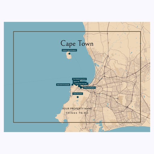 Cape Town Airbnb Tourist Poster in Road Trip - Street Map 6