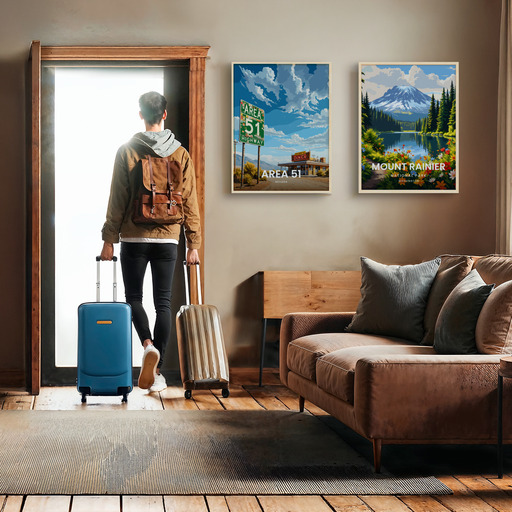 Area 51 Travel Print - Vintage Travel Art Poster - Custom Design