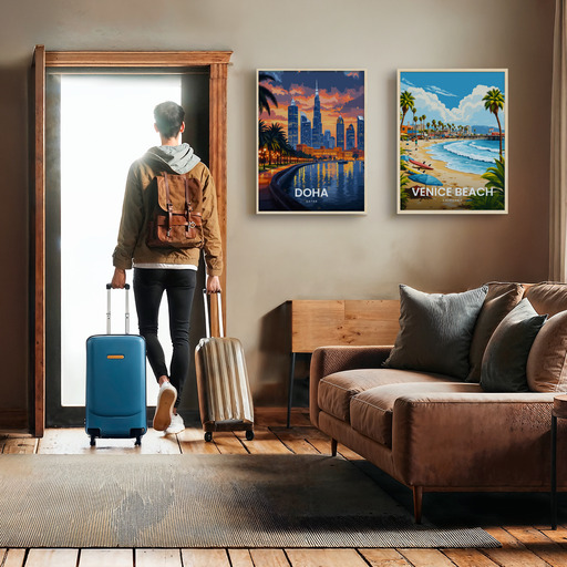 Doha Travel Print - Vintage Travel Art Poster  11