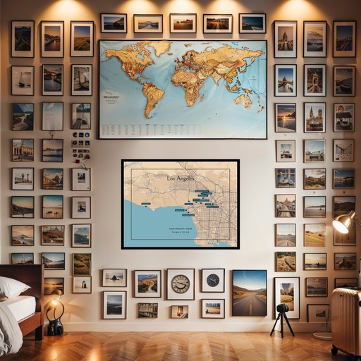 Los Angeles Airbnb Tourist Poster in Road Trip - Street Map 8