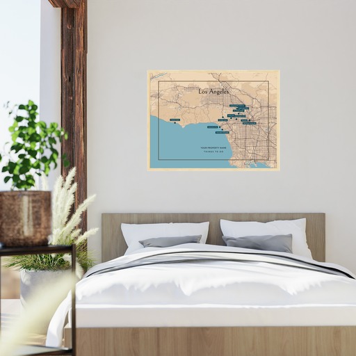 Los Angeles Airbnb Tourist Poster in Road Trip - Street Map 9