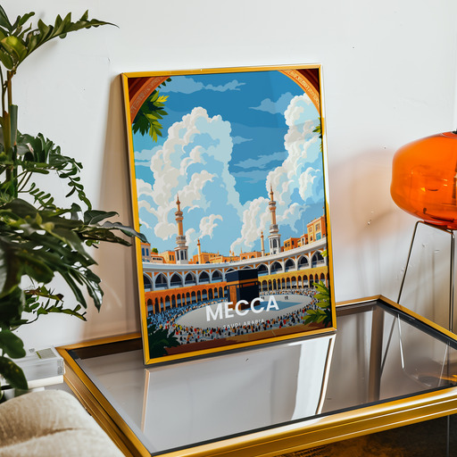 Mecca Travel Print - Vintage Travel Art Poster 9