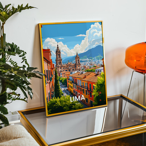Lima Travel Print - Vintage Travel Art Poster 9