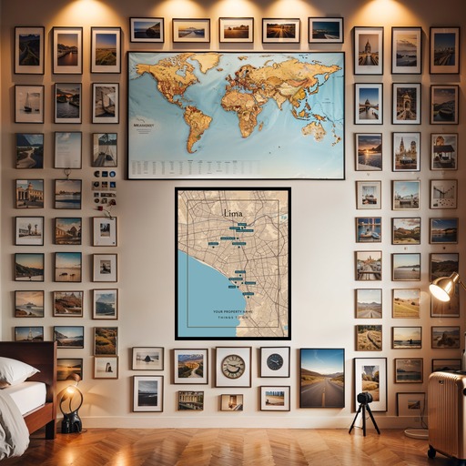 Lima Airbnb Tourist Poster in Road Trip - Street Map 9